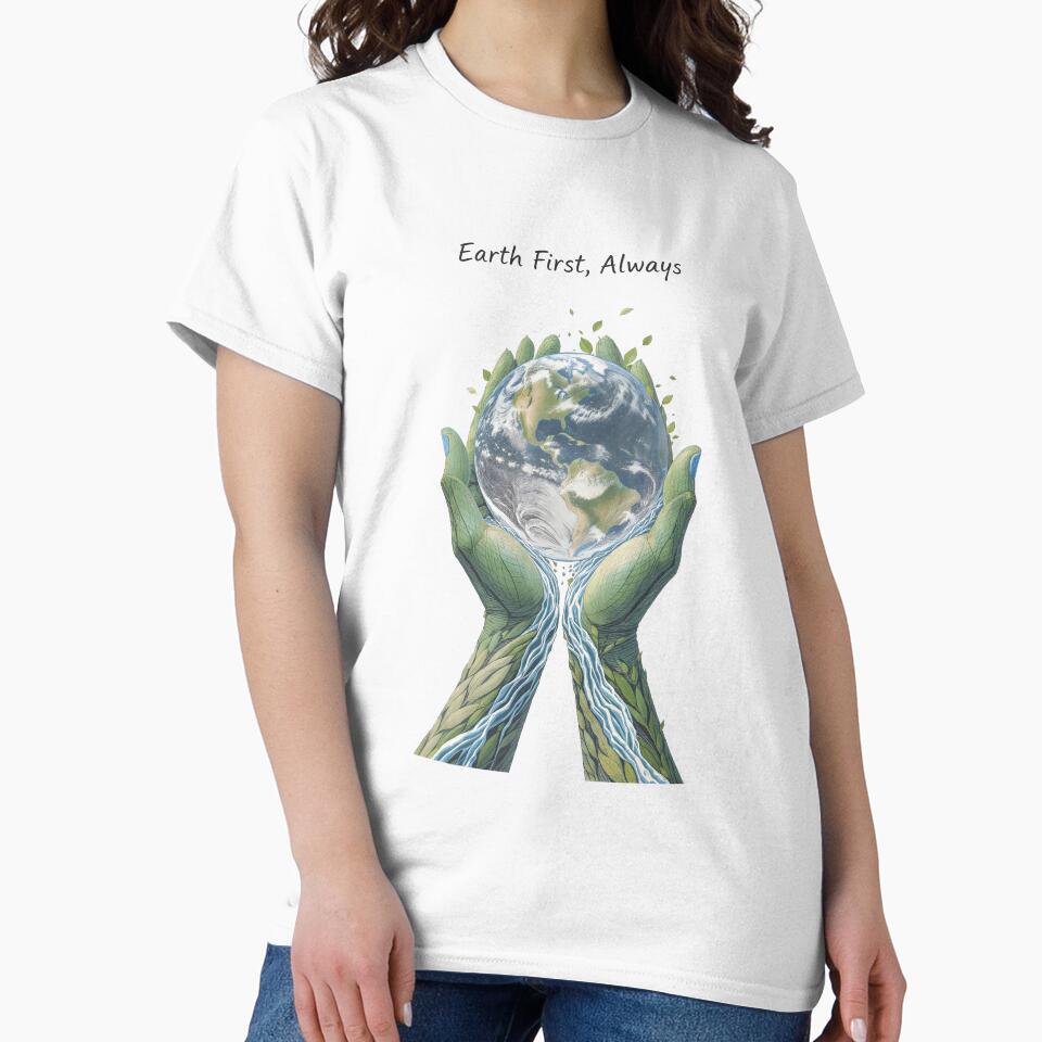 Earth First Always: Hand of Nature & Water Flow by Nuvoro Eco Awareness