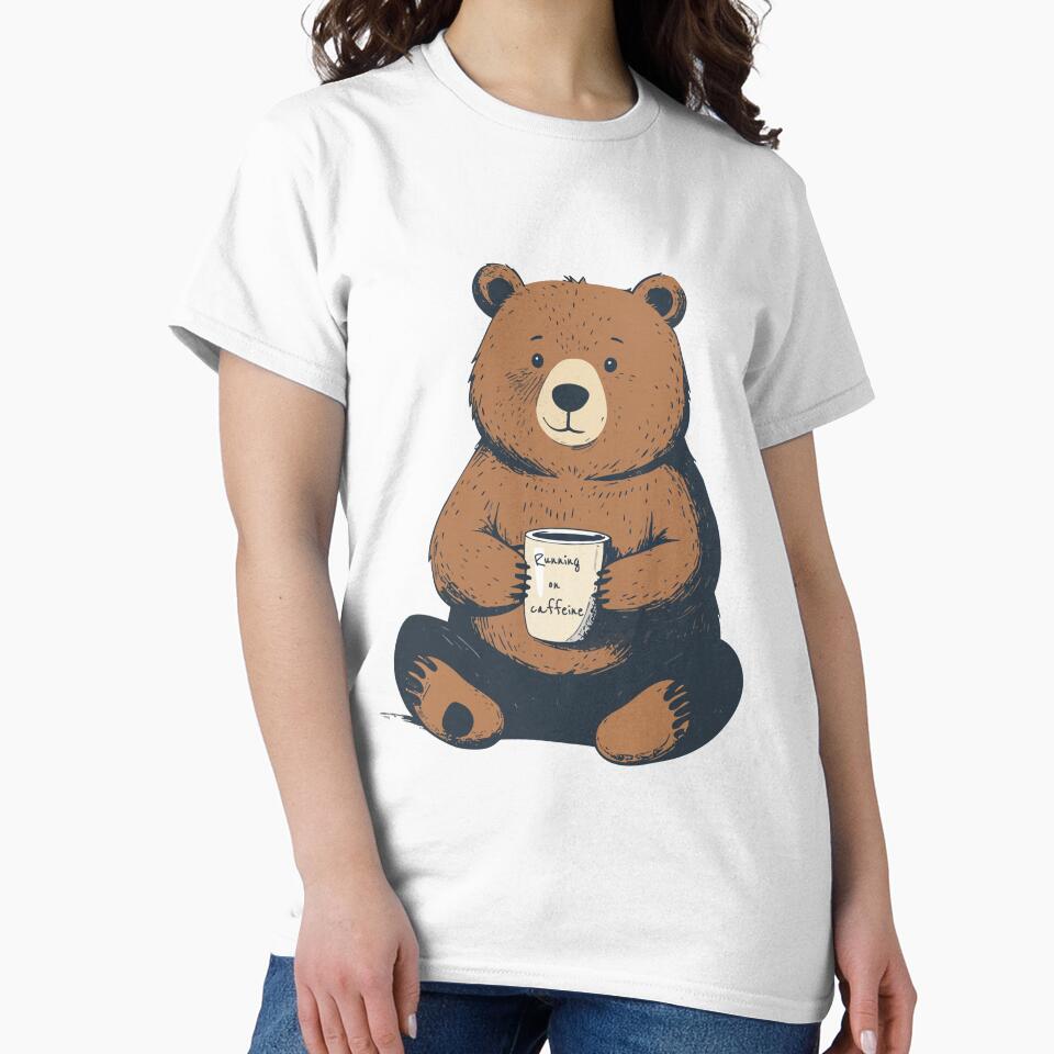 Bear & Coffee – Cute Coffee Lover Illustration by MarWachaN