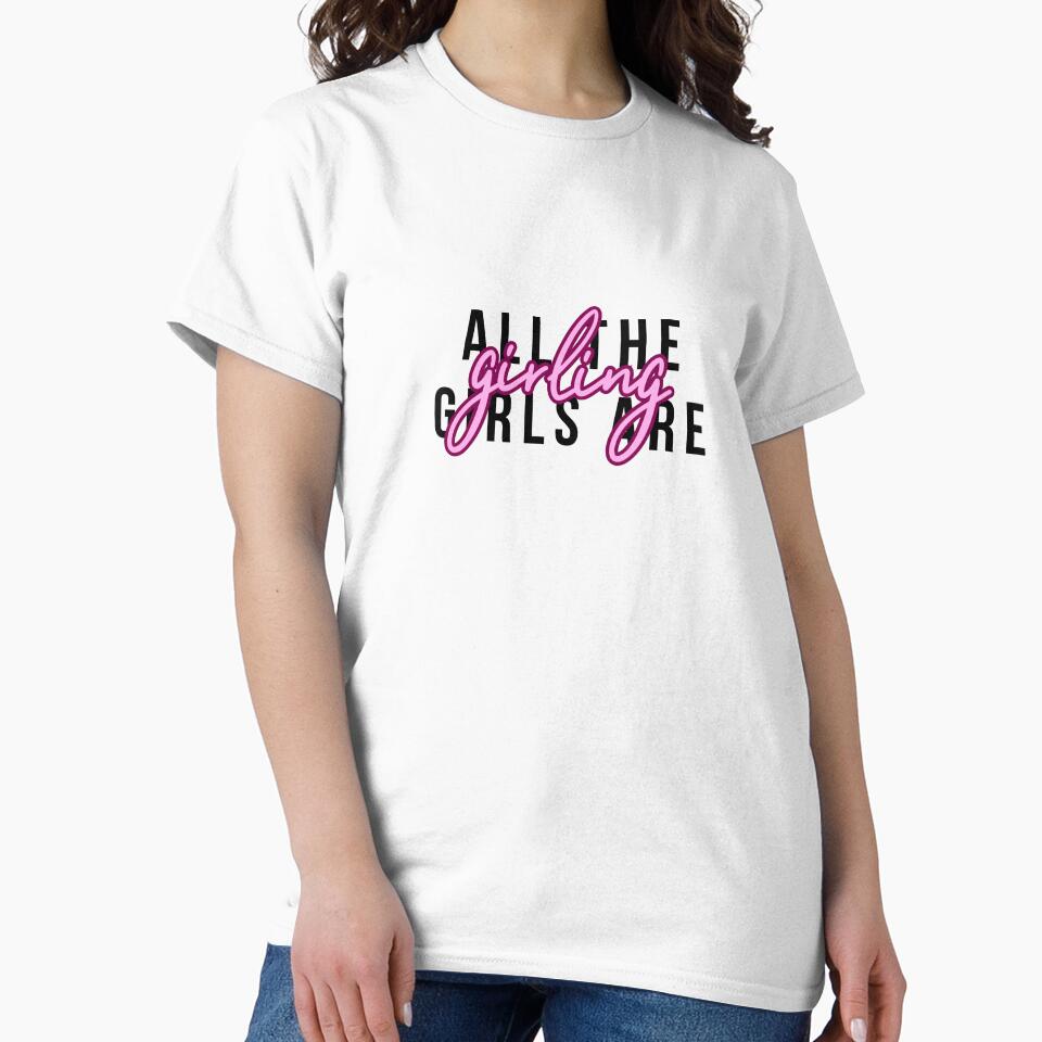 "all the girls are girling" quote sticker by mag.dalena
