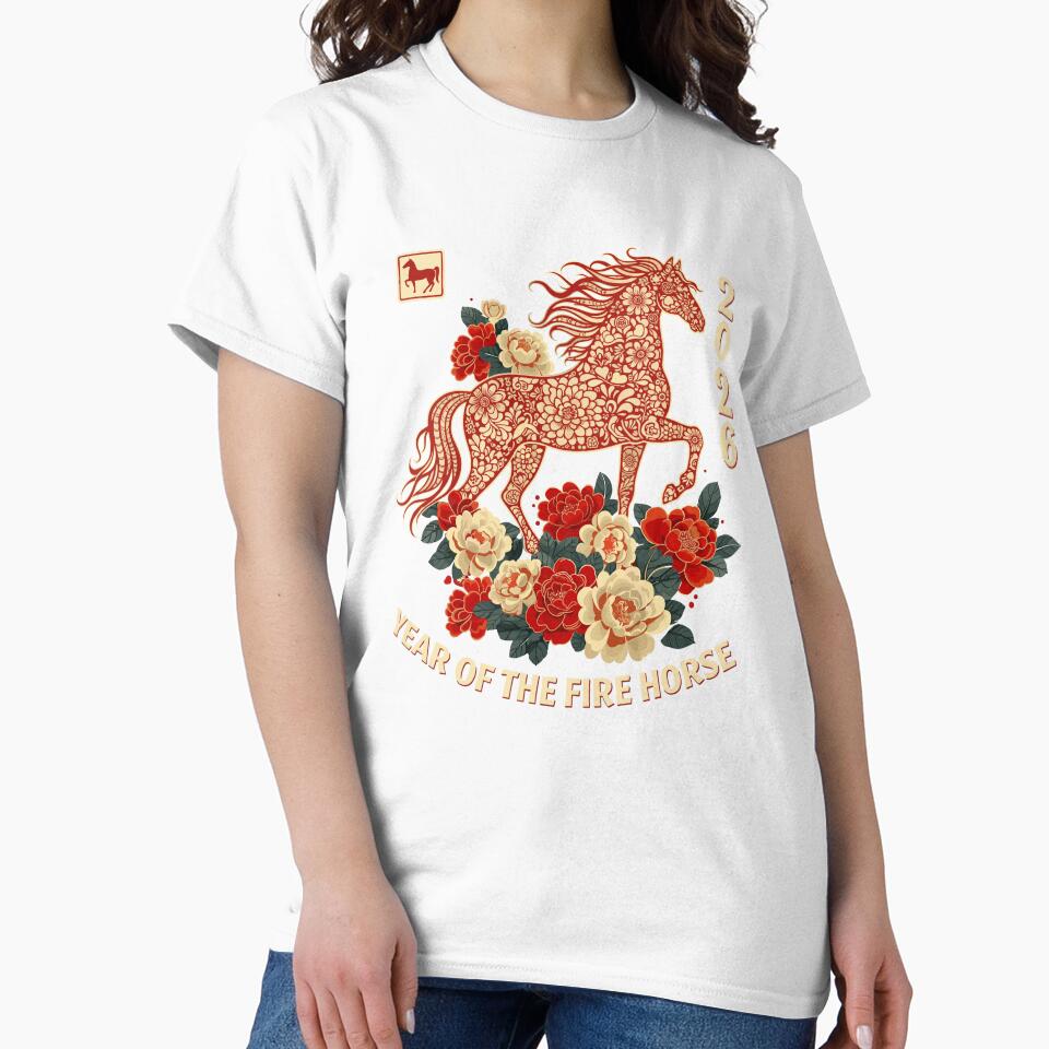 Year Of The Fire Horse 2026 Chinese Zodiac by MerchDeviant