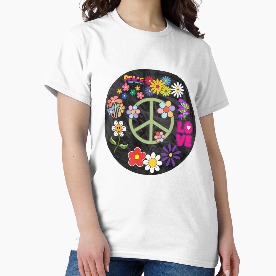 Retro Hippie Peace by LiaIsabellaArt