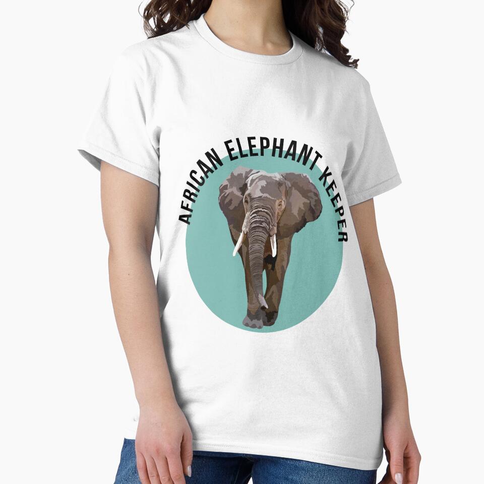 A is for African Elephant Keeper,African Elephant Keeper Design – Dedicated Care and Conservation of Majestic Wildlife Artwork by PrettylittlepastelUk