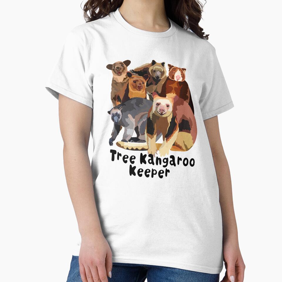 T is for Tree Kangaroo Keeper,Tree Kangaroo Keeper Design – Dedicated Care and Conservation of Unique Marsupials Artwork by PrettylittlepastelUk