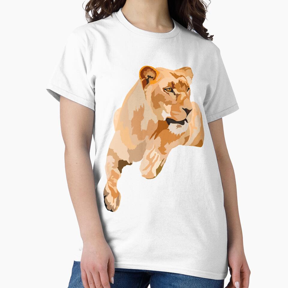 L is for Lioness,Lioness Artwork – Majestic Big Cat Illustration and Wildlife Design by PrettylittlepastelUk