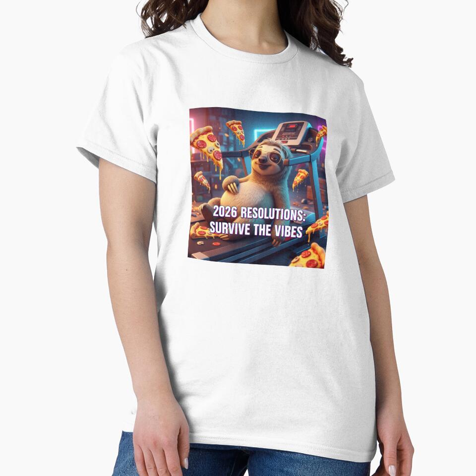 2026 Resolutions Survive The Vibes Sloth by lowbatterydept