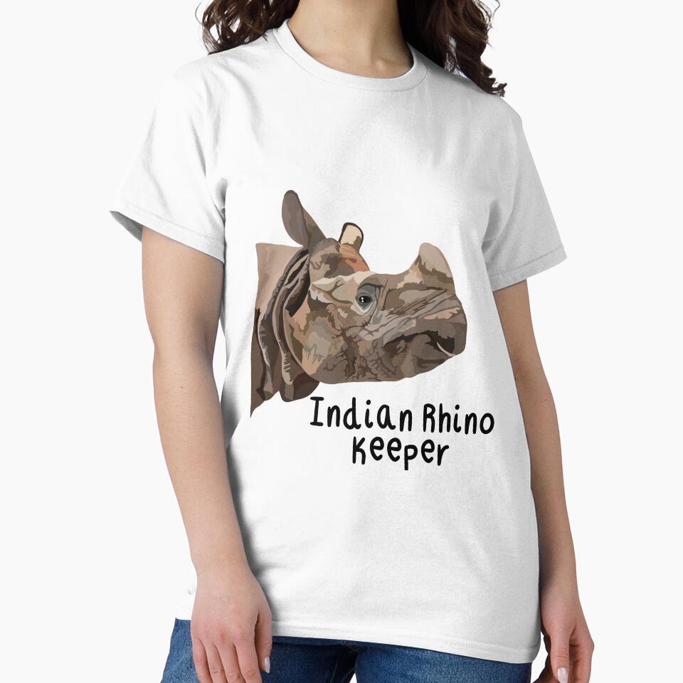Indian Rhino Keeper,Indian Rhino Keeper Design – Dedicated Wildlife Care and Conservation Artwork by PrettylittlepastelUk