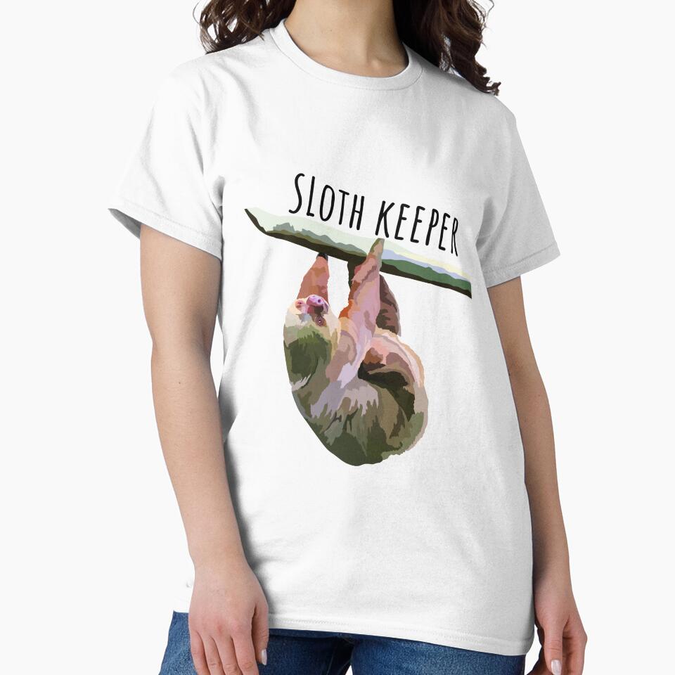 S is for Sloth Keeper,Sloth Keeper Design – Dedicated Wildlife Care and Gentle Animal Keeper Artwork by PrettylittlepastelUk
