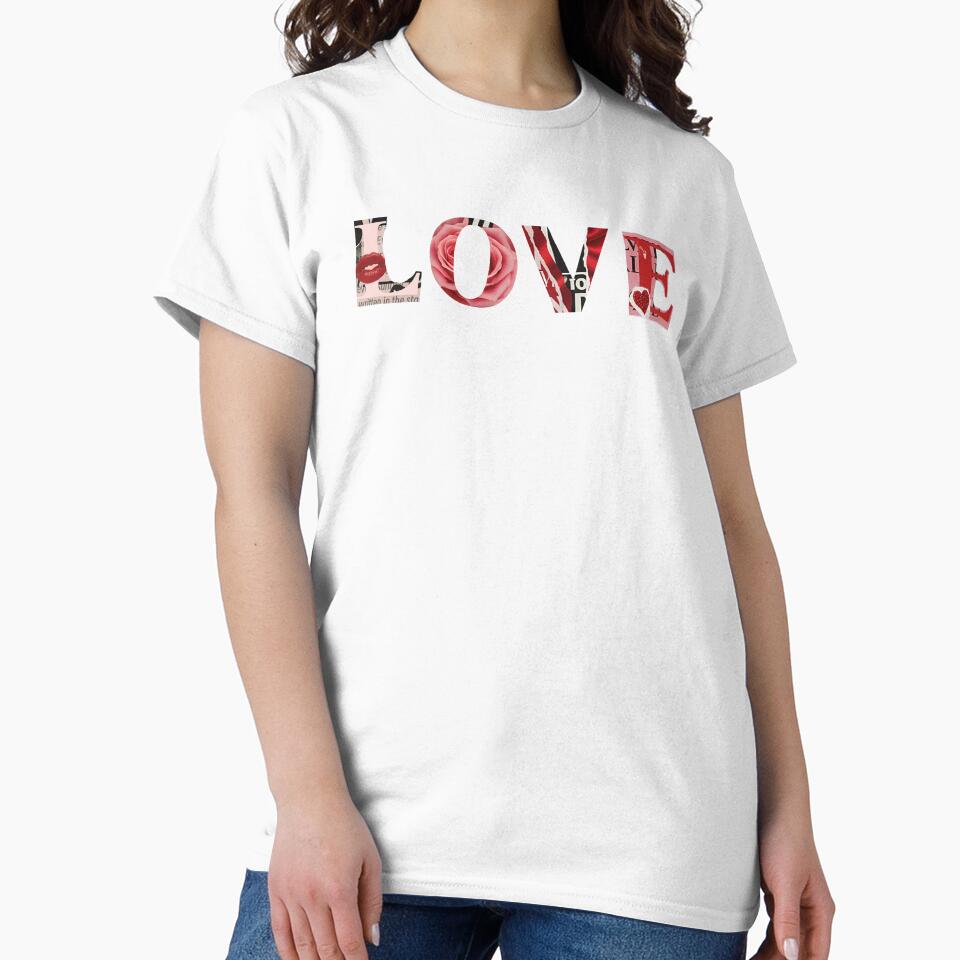 LOVE Collage Typography – Bold Romantic Design by tviyluv