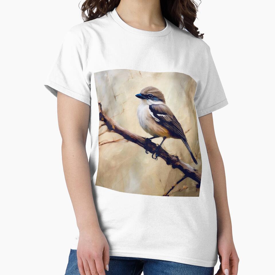 Isabelline shrike by Island Art Studios