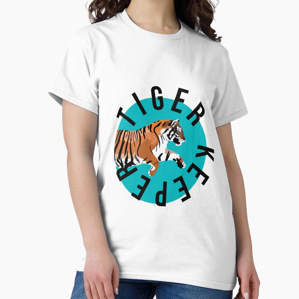 T is for Tiger Keeper, Tiger Keeper Design – Dedicated Big Cat Care and Wildlife Keeper Artwork by PrettylittlepastelUk