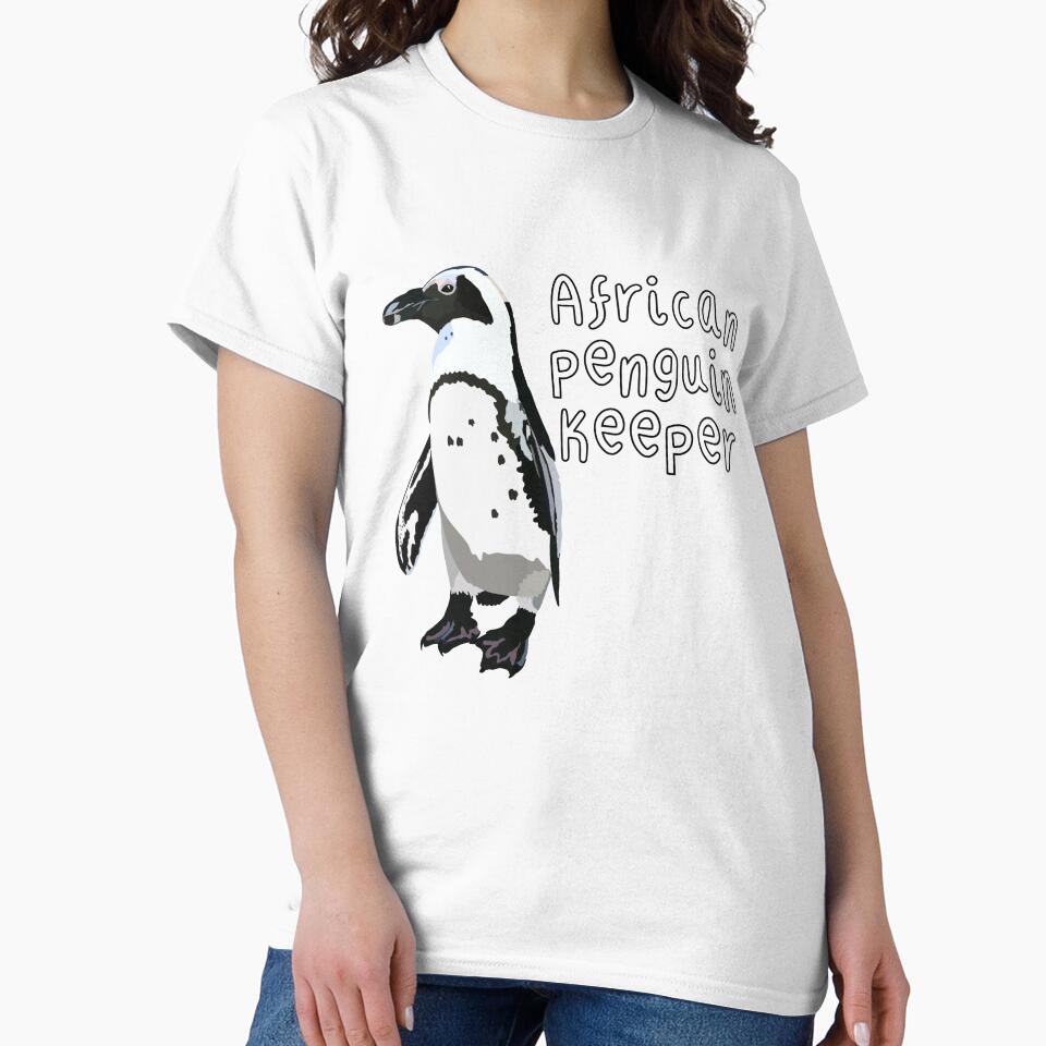 A is for African Penguin Keeper,African Penguin Keeper Design – Dedicated Care and Conservation of Coastal Seabirds Artwork by PrettylittlepastelUk