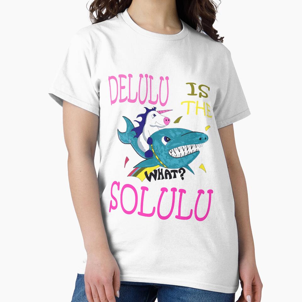 Delulu is the Solulu unicorn riding shark by FilMate
