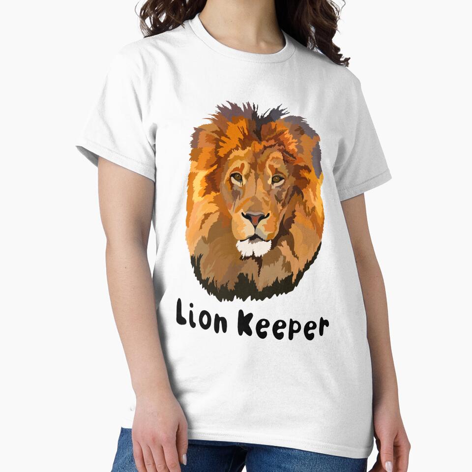 L is for Lion Keeper,Lion Keeper Design – Dedicated Big Cat Care and Wildlife Keeper Artwork by PrettylittlepastelUk