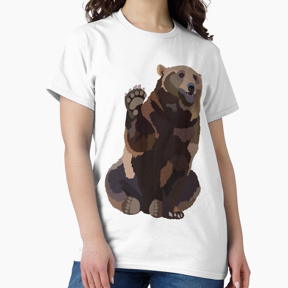 B is for Brown Bear,Brown Bear Illustration – Wildlife Art for Nature and Animal Lovers by PrettylittlepastelUk