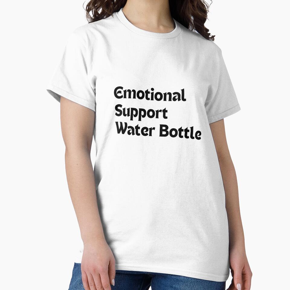 Funny Hydration Quote – Emotional Support Water Bottle (Minimalist Design, Wellness Humor Gift) by MakeMyDaze