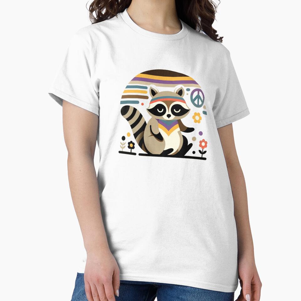 Hippie Raccoon Shirt by YuckUncky