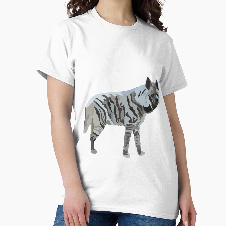 S is for Striped Hyena,Hyena Illustration – Bold and Wild African Carnivore Artwork by PrettylittlepastelUk