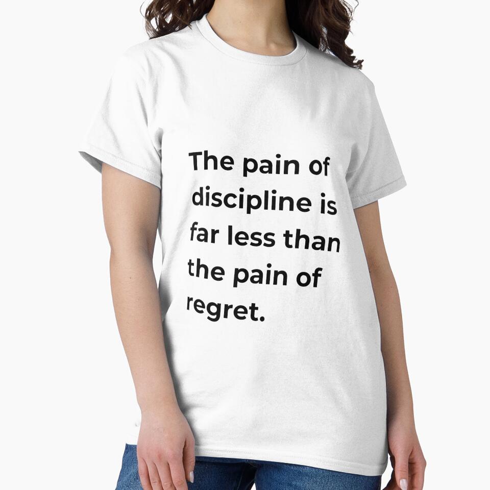 The Pain of Discipline HD Sticker – New Year Gym Motivation Regret vs Discipline Quote | 2026 new year goal and resolution by MillionaireGenZ ⭐⭐⭐⭐⭐ (5.0)