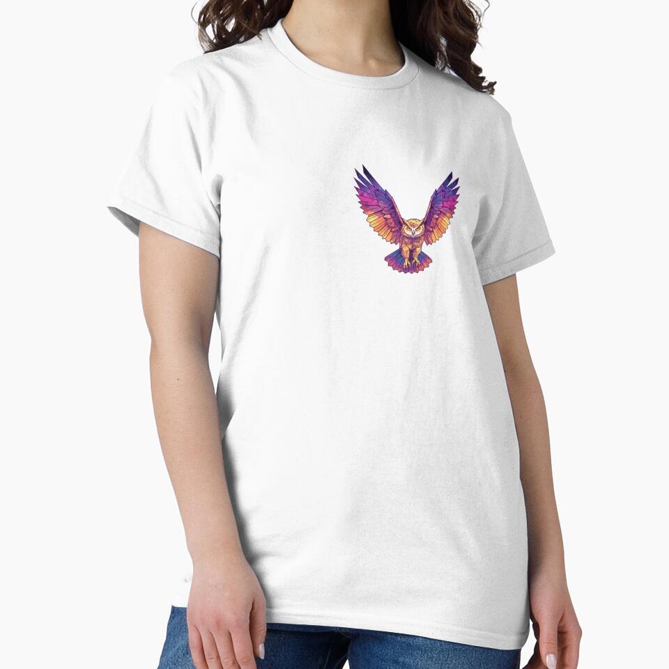 Cosmic Owl – Geometric Low-Poly Galaxy Digital Art Illustration for Stickers, Apparel, and Prints by Cosmic Critters Decals