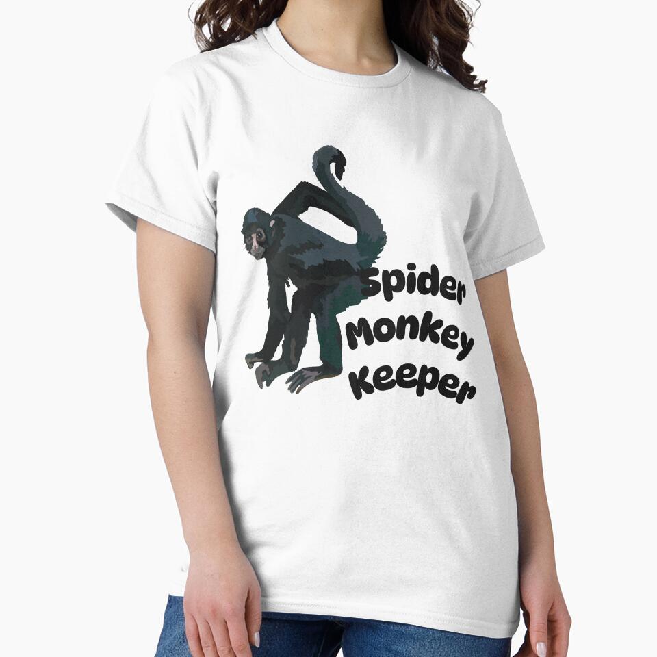 S is for Spider Monkey Keeper,Squirrel Monkey Keeper Design – Dedicated Care and Conservation of Agile Primates Artwork by PrettylittlepastelUk