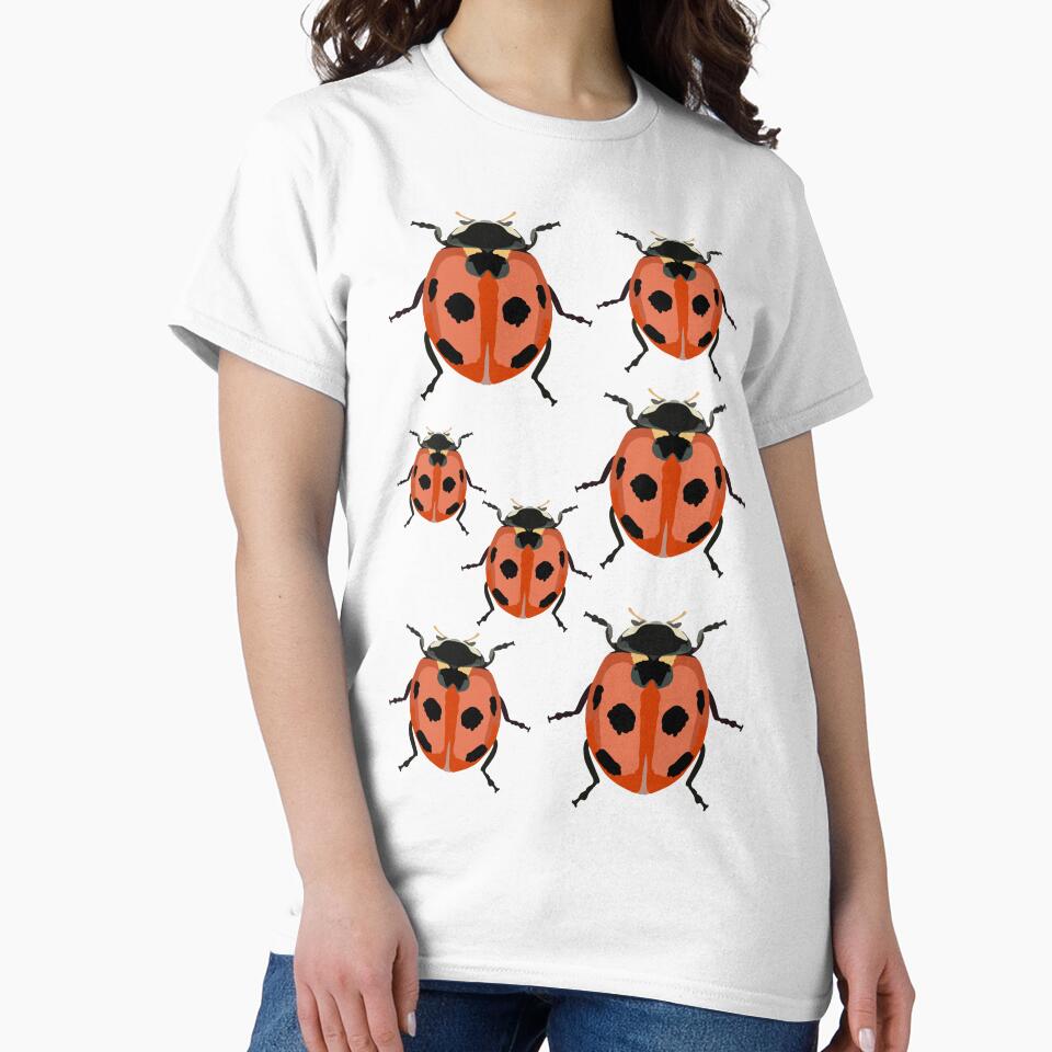 L is for Lady Bug,Ladybug Artwork – Charming Insect Illustration and Garden Wildlife Design by PrettylittlepastelUk