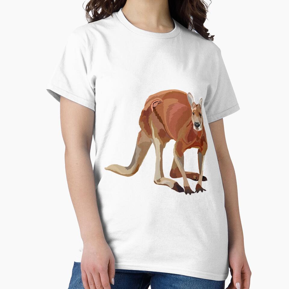 R is for Red Kangaroo,Red Kangaroo Artwork – Iconic Australian Marsupial Illustration and Outback Wildlife Design by PrettylittlepastelUk