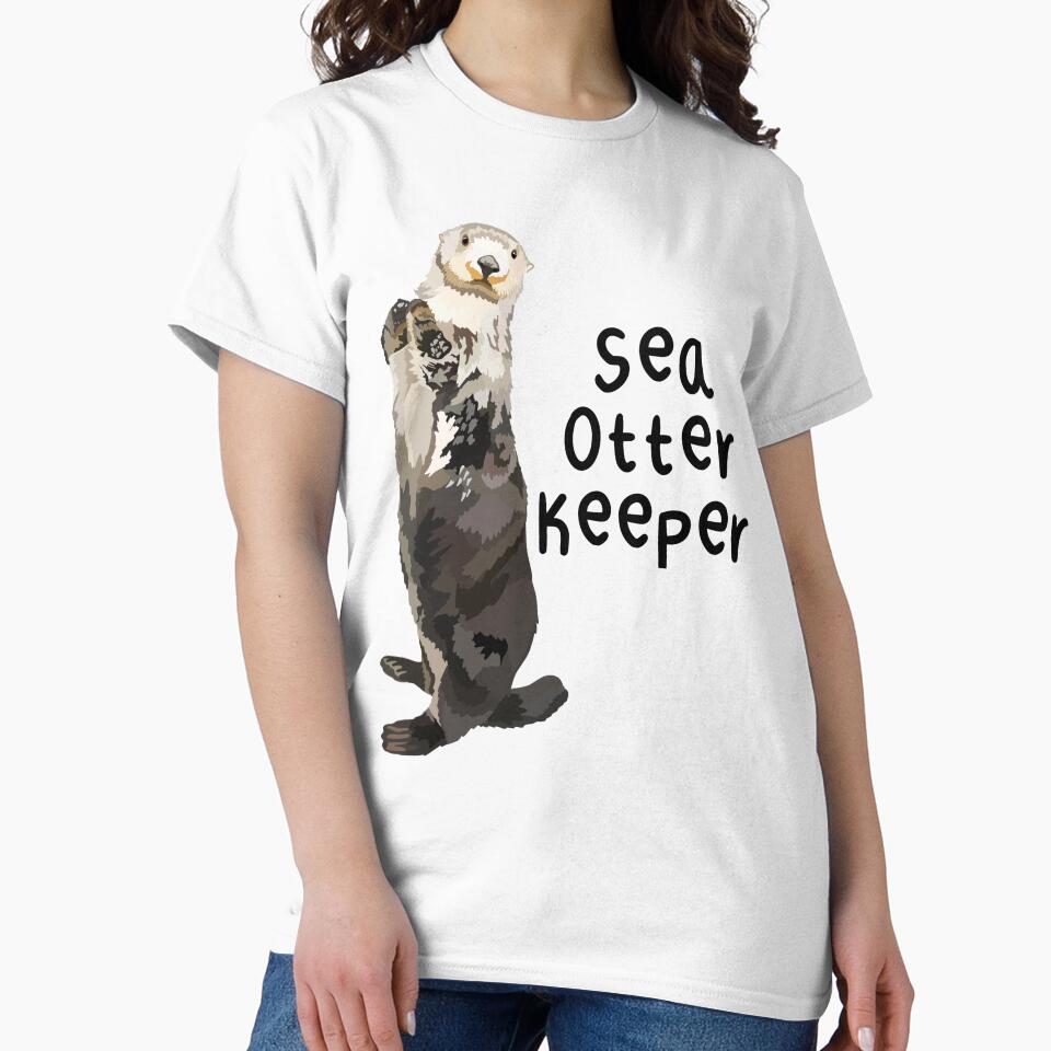 S is for Sea Otter Keeper,Sea Otter Keeper Design – Dedicated Care and Conservation of Marine Mammals Artwork by PrettylittlepastelUk