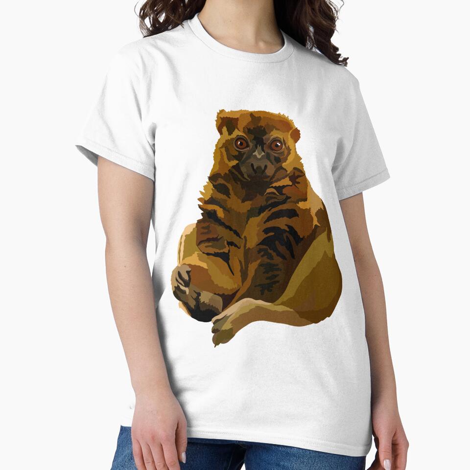 B is for Bamboo Lemur,Bamboo Lemur Artwork – Unique Primate Illustration and Madagascar Wildlife Design by PrettylittlepastelUk