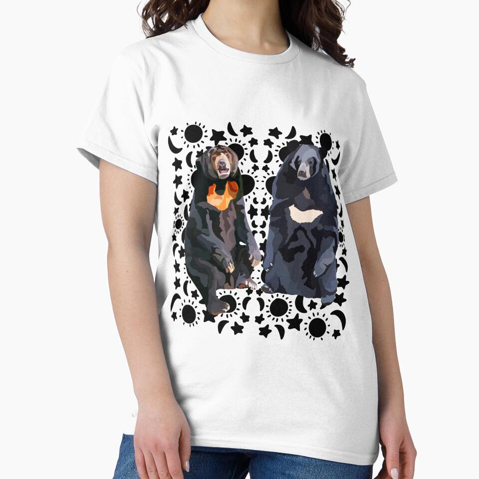 Be The Sunbear Be The Moon Bear,Sun Bear and Moon Bear Artwork – Unique Bear Illustration and Wildlife Design by PrettylittlepastelUk