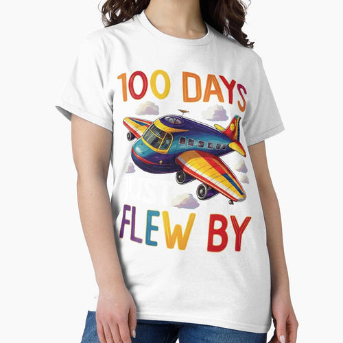 100 Days Just Flew By Airplane 100th Day Of School For Teachers students by SEKAIHUNTER