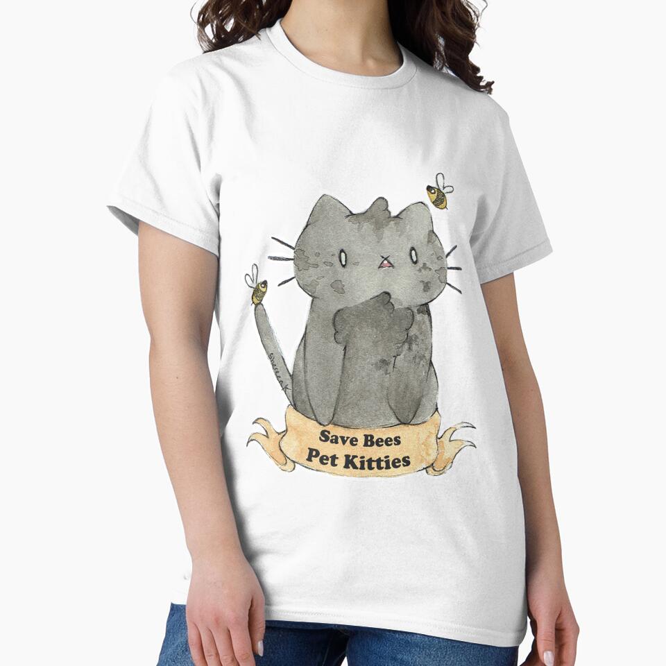 Save the Bees Pet the Kitties by Shereen Keshvadian