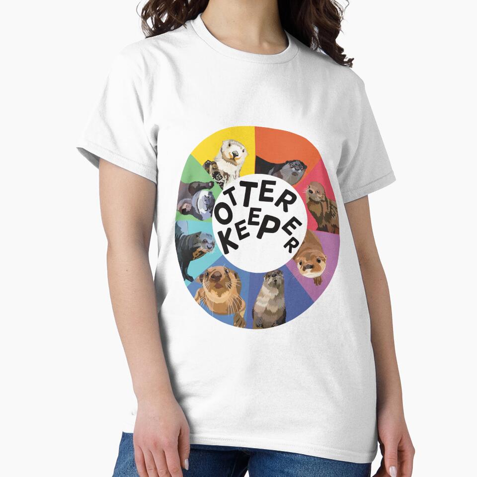 O is for Otter Keeper,Otter Keeper Design – Caring Wildlife Keeper Artwork for Otter Conservation by PrettylittlepastelUk