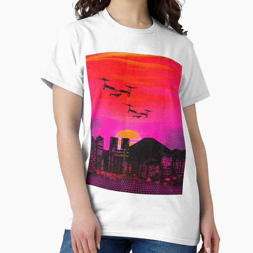 80's city helicopters sunset by makzimiser