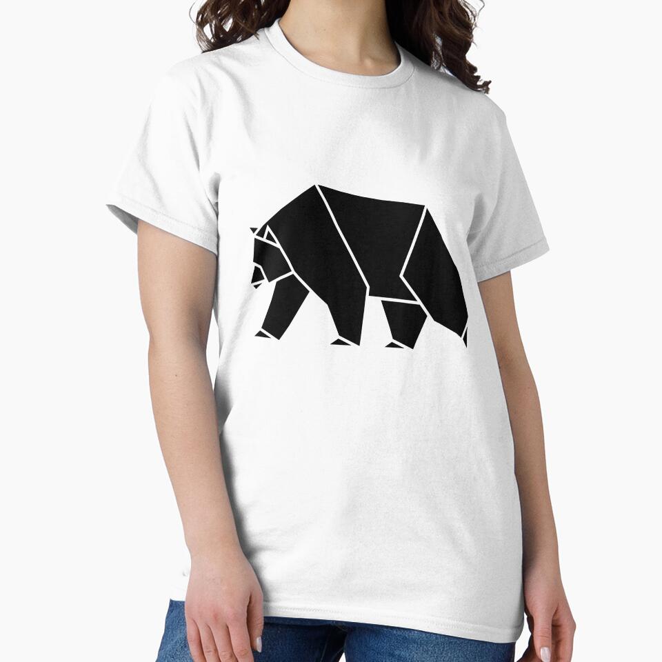 Black Geometric Bear by mgddesign
