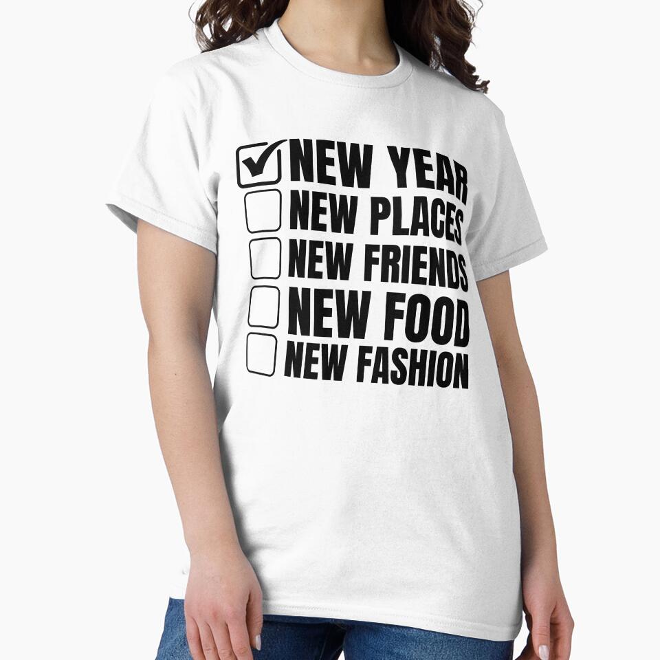 New Year New Places New Friends Checklist Typography by Nordic Echo