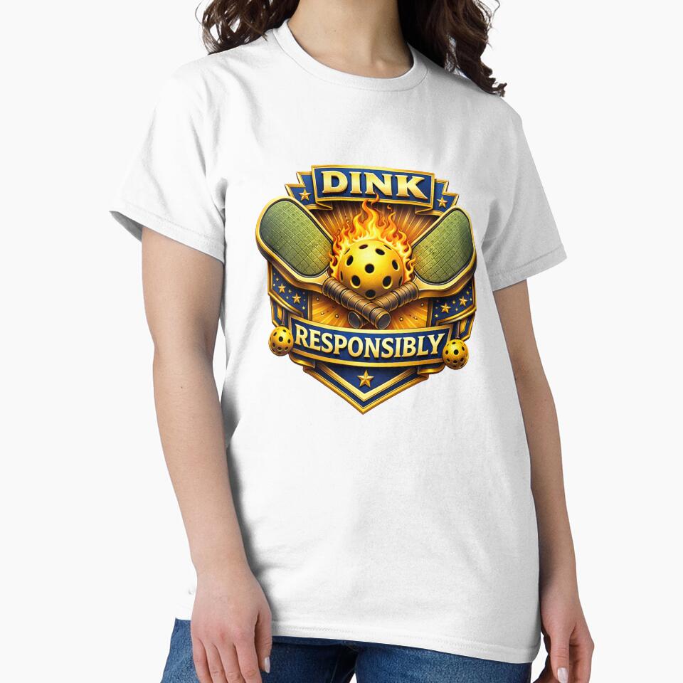 Dink Responsibly | Funny Pickleball Gift for Addicted Players by Pickleball Addicts Club