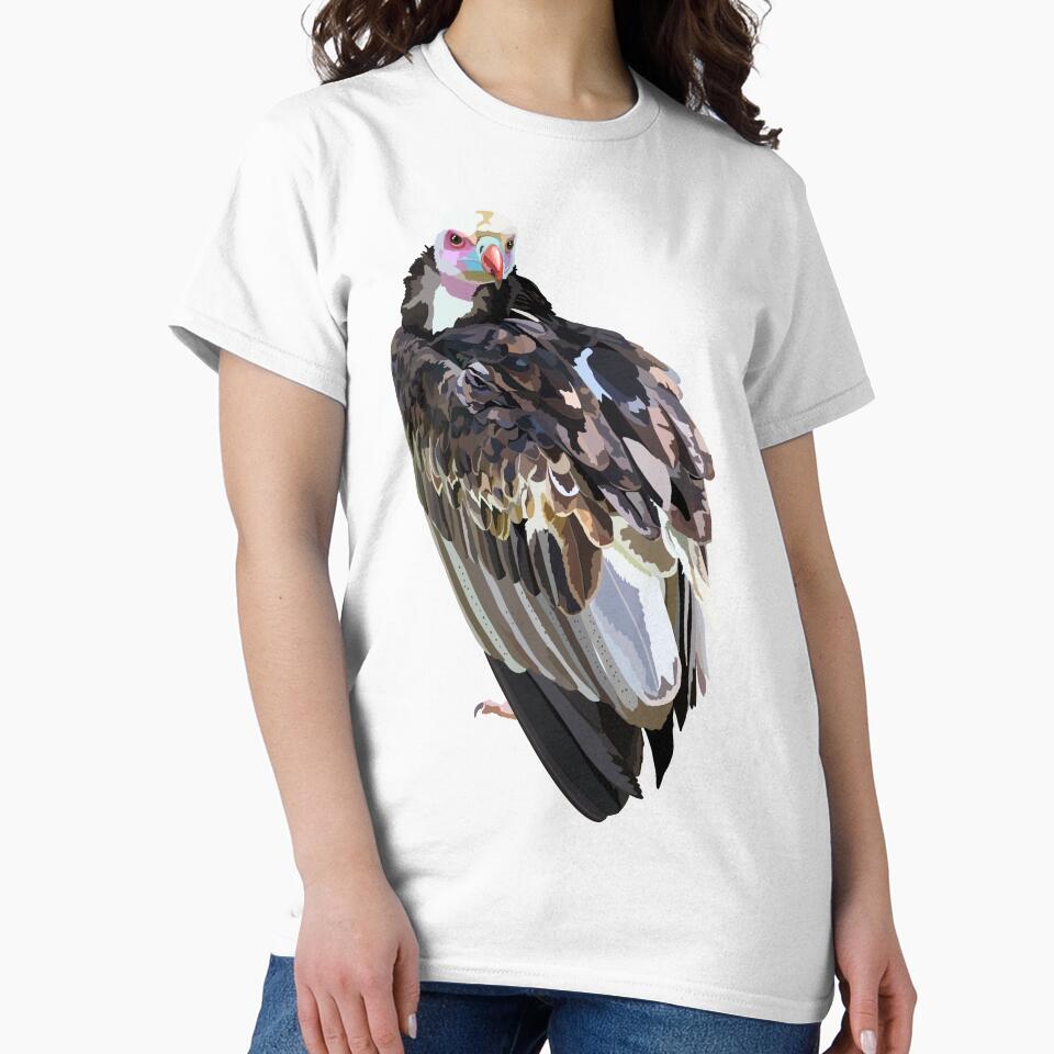 W is for White Headed Vulture, White-Headed Vulture Illustration – Striking African Scavenger Bird Wildlife Art by PrettylittlepastelUk