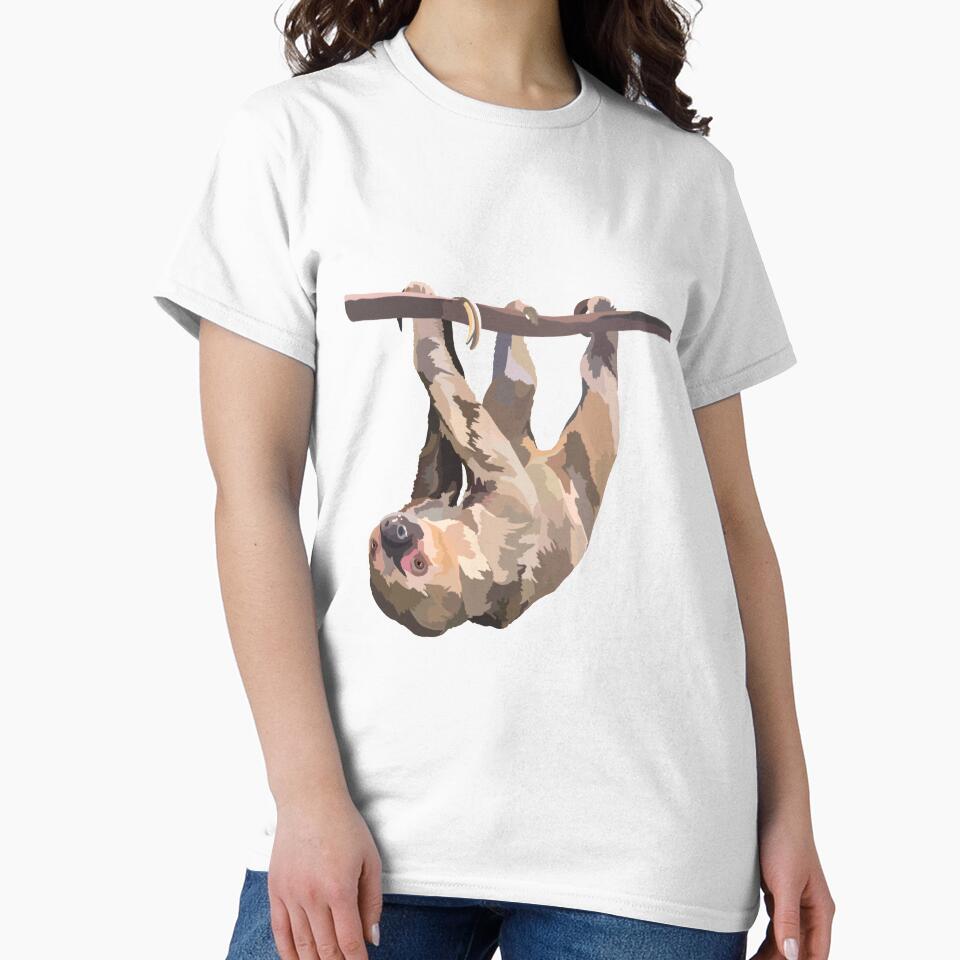 T is for Two Toed Sloth,Two-Toed Sloth Artwork – Gentle Mammal Illustration and Tropical Wildlife Design by PrettylittlepastelUk