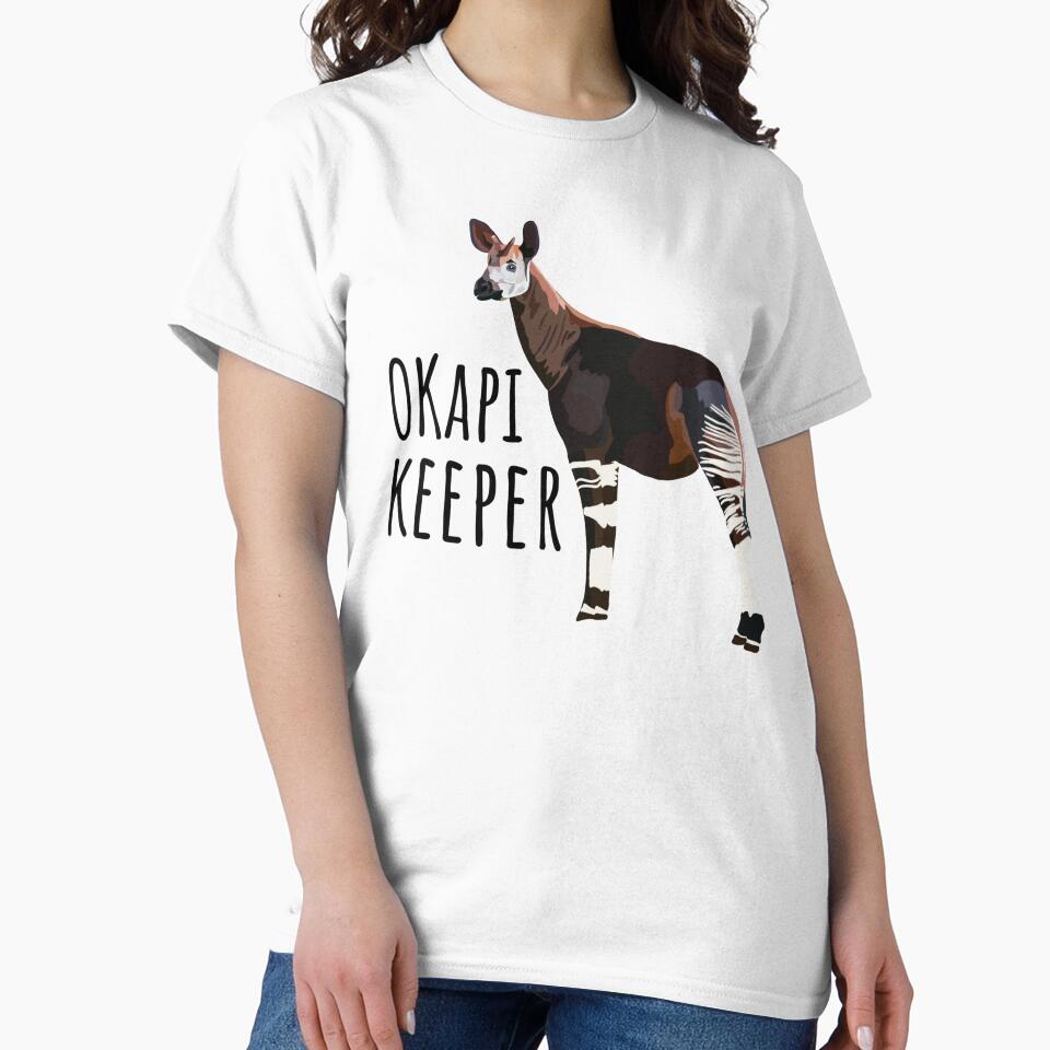 O is for Okapi Keeper,Okapi Keeper Design – Dedicated Care and Conservation of Rare Forest Ungulates Artwork by PrettylittlepastelUk