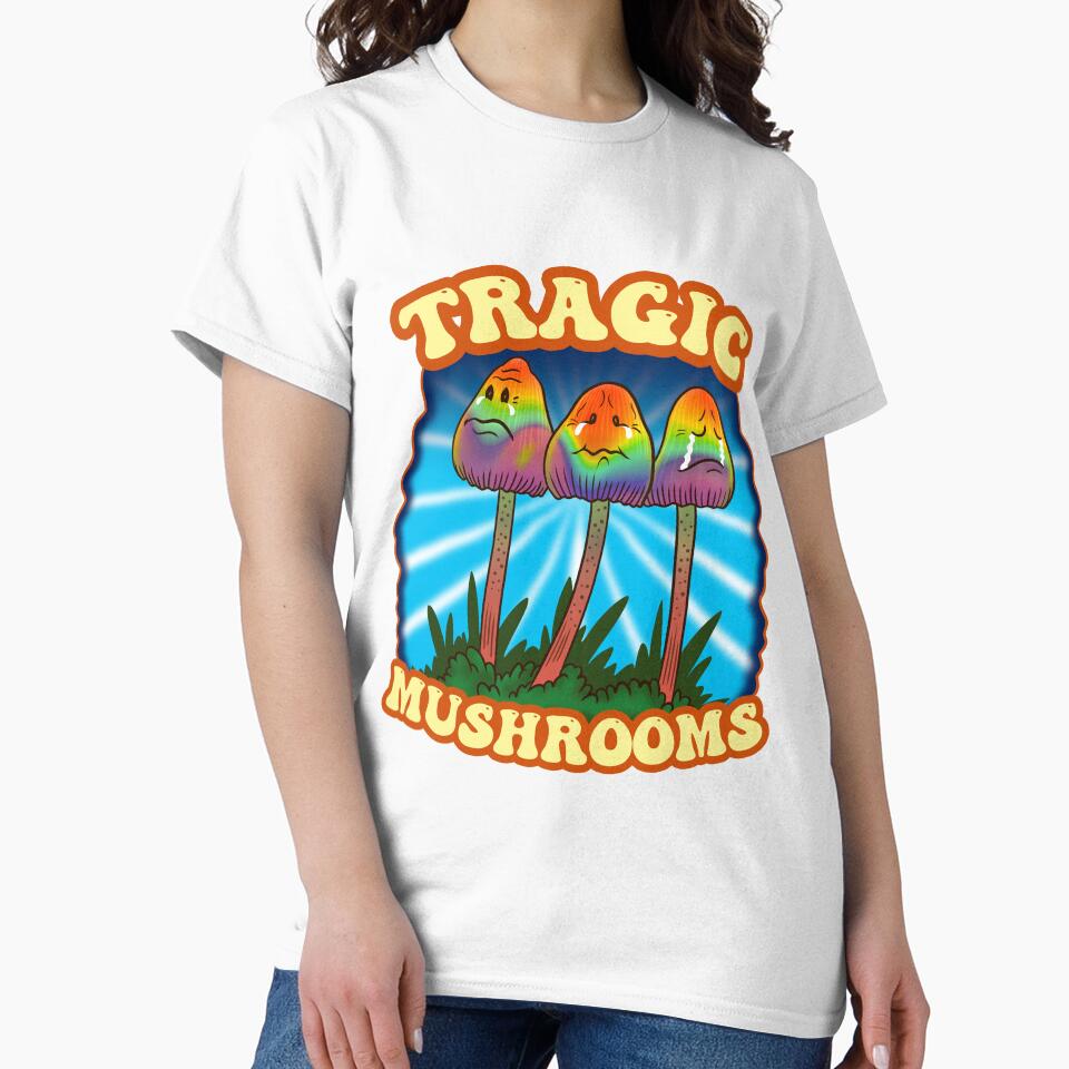 Tragic Mushrooms Crying Sad Psychedelic Spores by tronictees