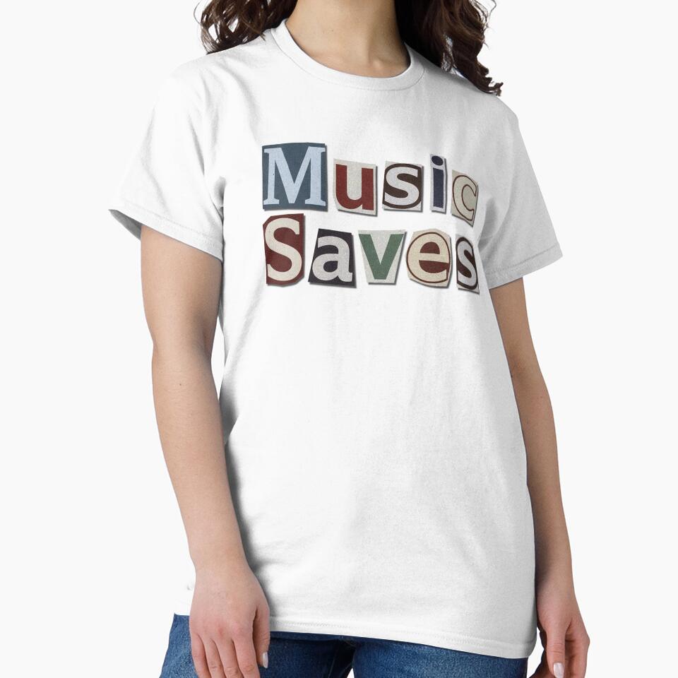 Music Saves – Collage Typography Design by tviyluv