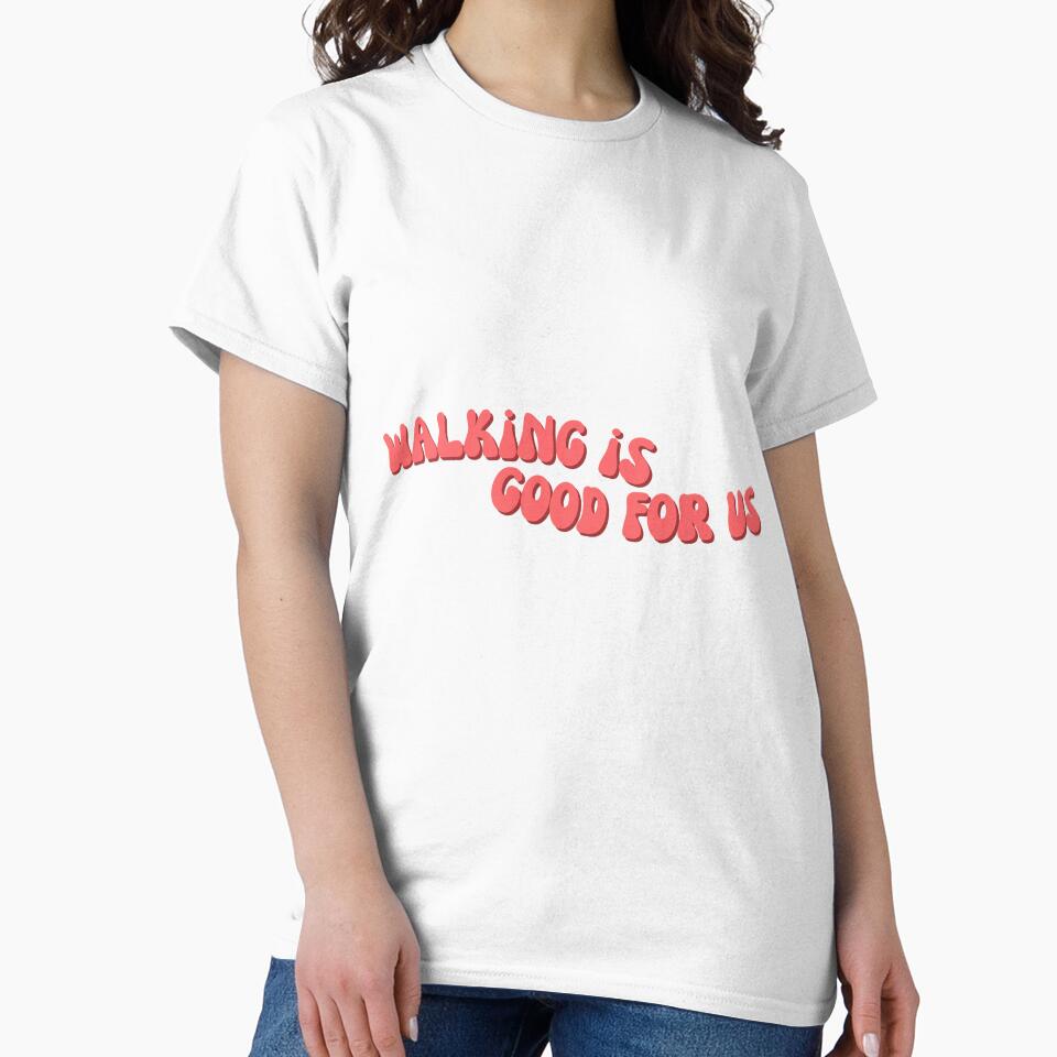 Walking Is Good For Us Wavy Red by Pink Ribbon