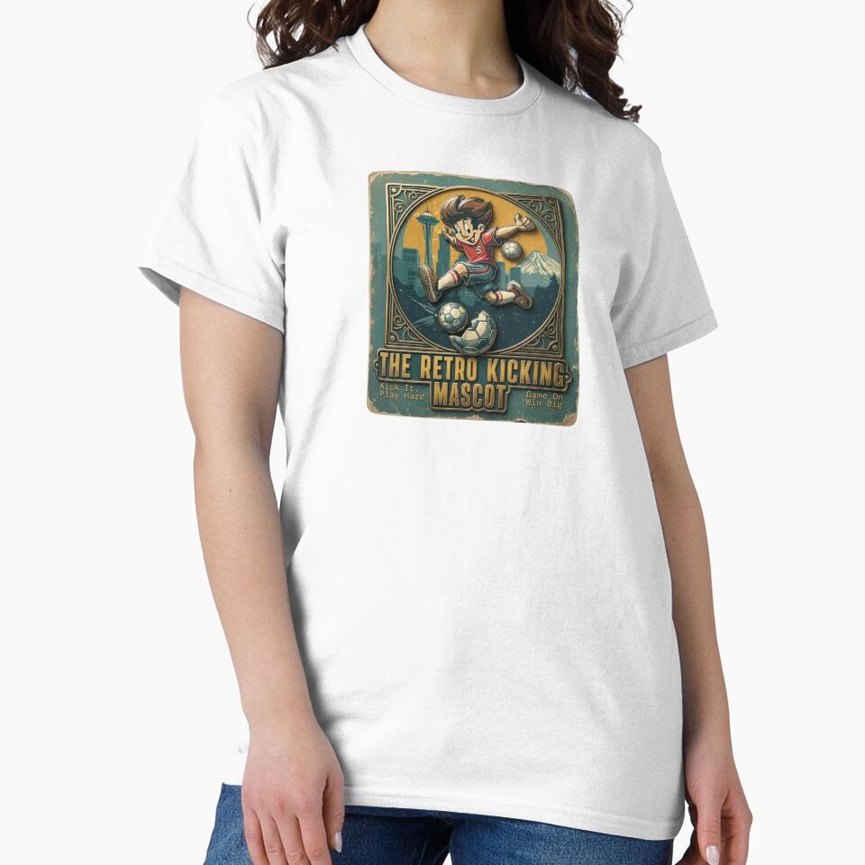 Vintage Seattle Soccer Hero - Retro Kicking Mascot Heritage Poster by Psychlee Best Finds