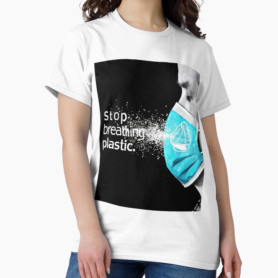 Stop Breathing Plastic T-Shirt – Anti-Pollution Ocean Awareness Tee by Mythic Tide