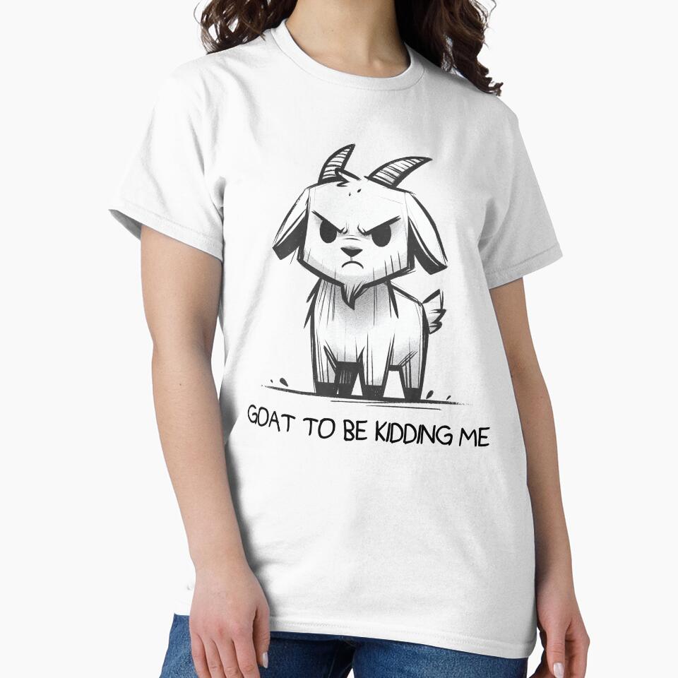 Grumpy Goat Cartoon Illustration by Dream-Fab