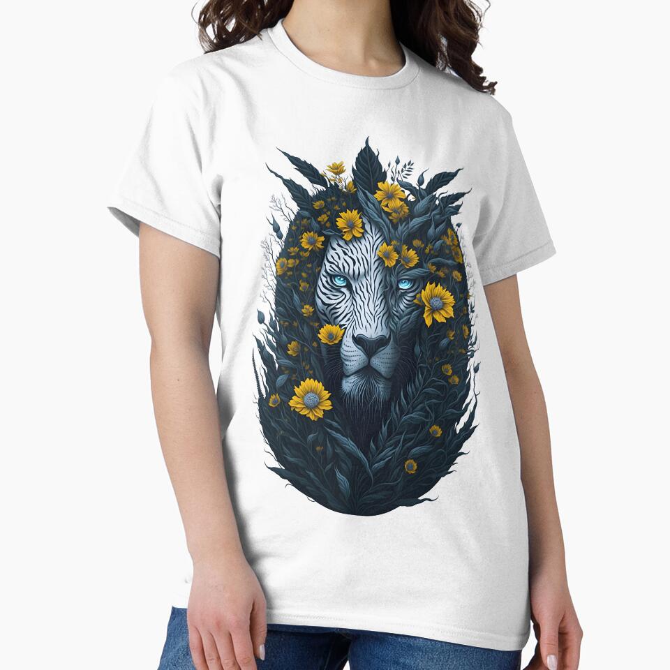 Roaring King of the Savanna - Lion Head with Zebra Pattern Digital Art by AndyNgn