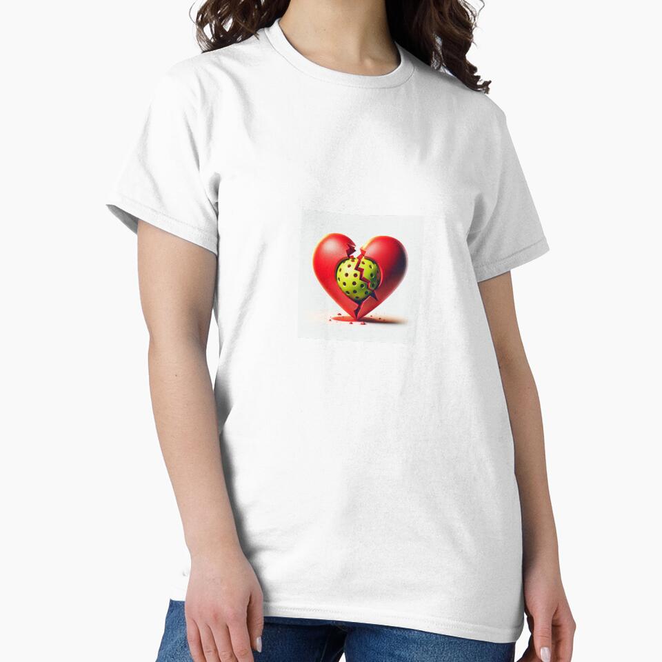 Dinked My Heart – Broken Heart Pickleball Sticker by BigPickleBalls