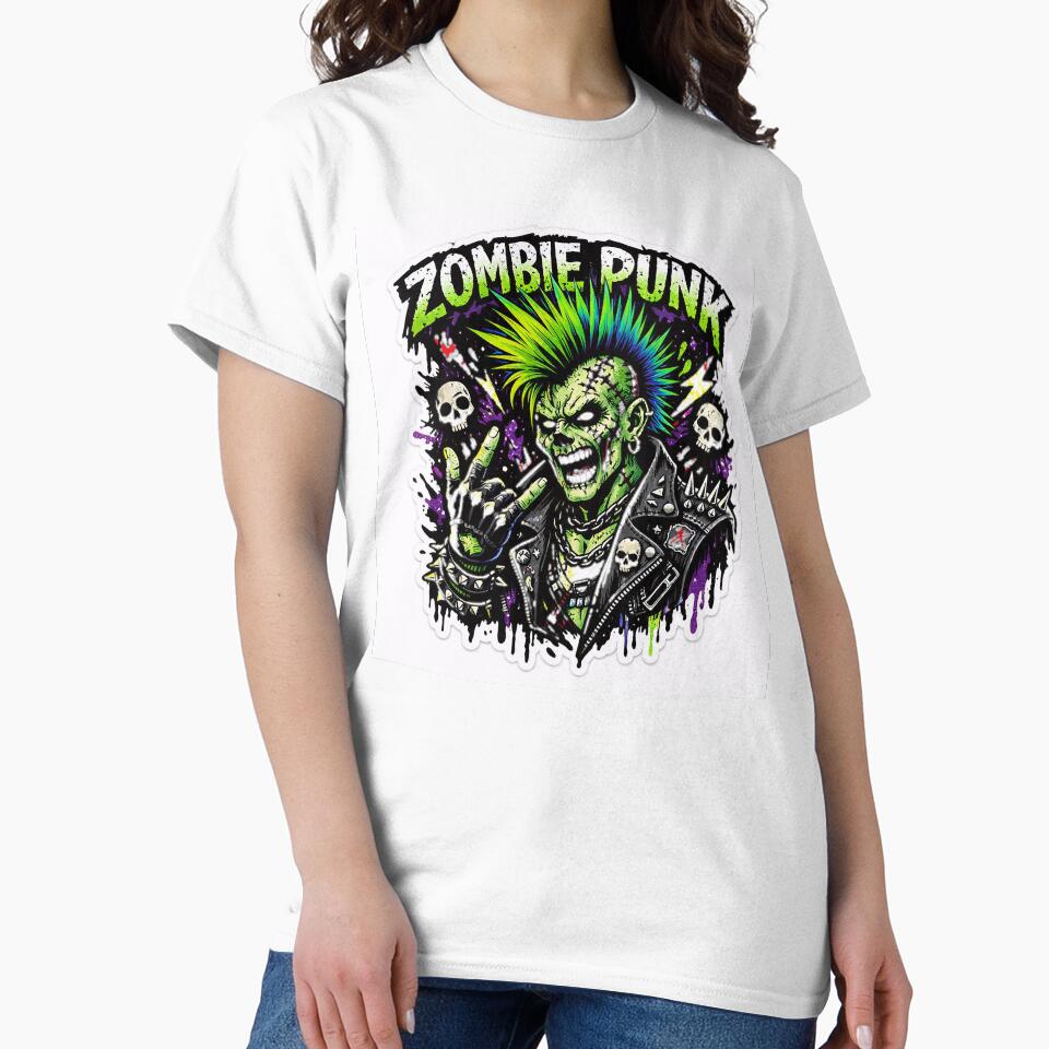 Zombie Punk Undead Rebel Grunge Design | Punk Rock Skull Streetwear Style by Wolf95
