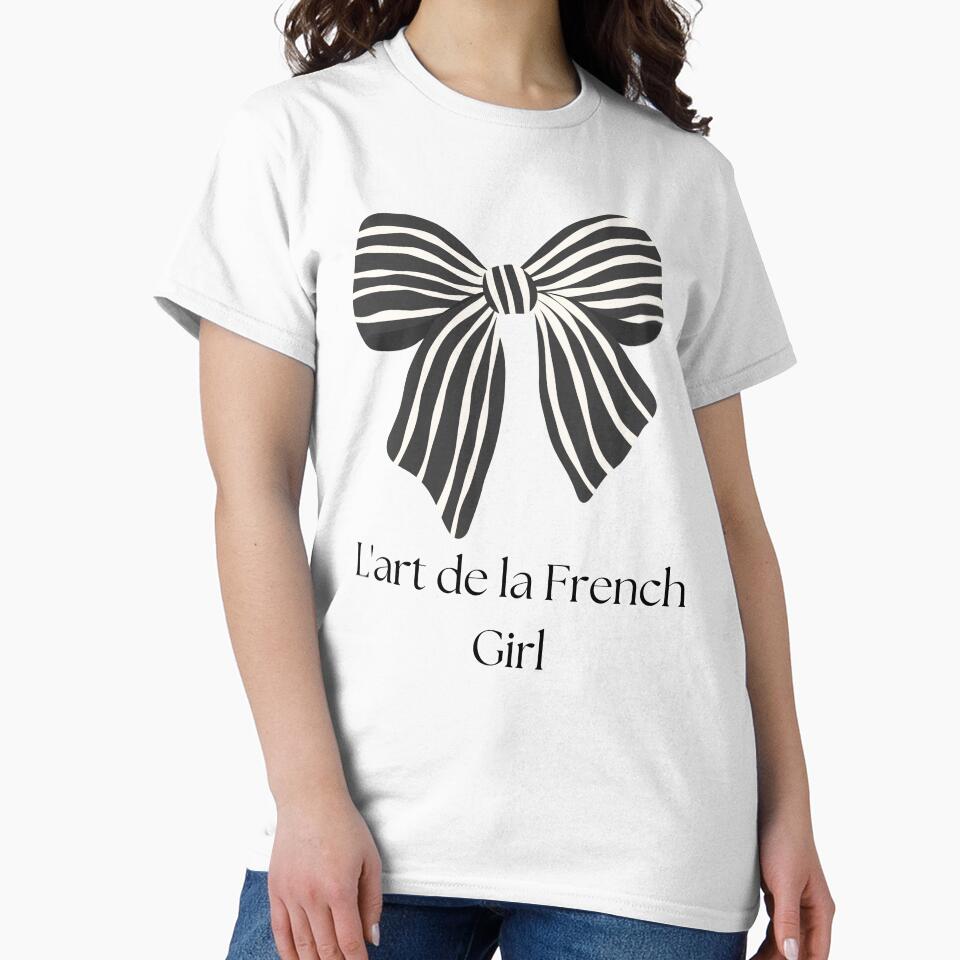 L'art de la French Girl Aesthetic Minimalist Bow Design by Theselinara