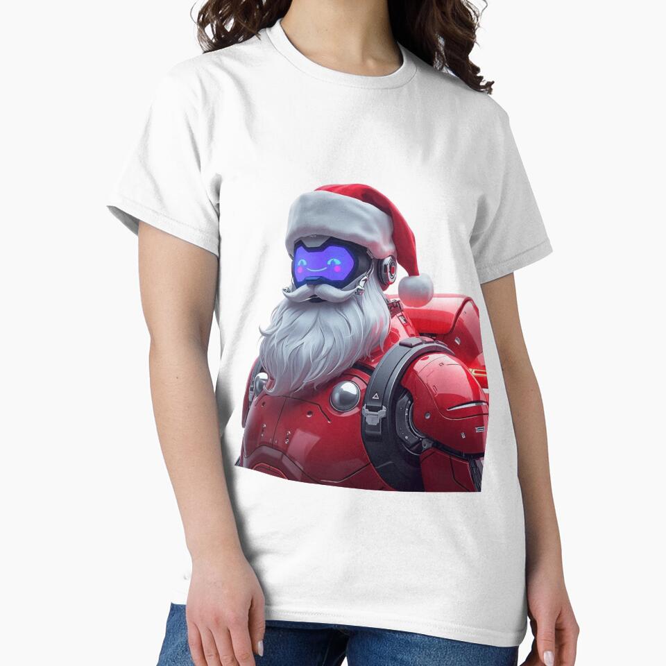 Cyber Santa Future Christmas Robot by sa-prints